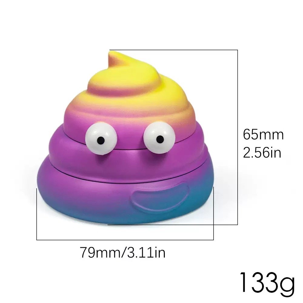 ''rainbow poop emoji'' grinder | 6 colors novelty herb grinder