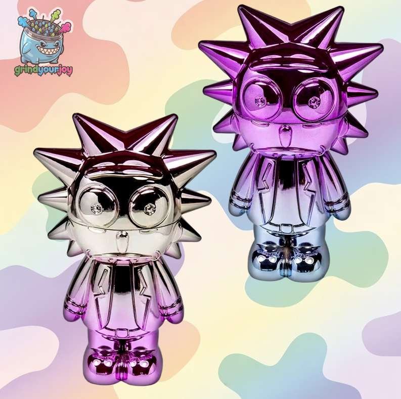 mad scientist color print grinder multi colors electroplated alloy premium collectible