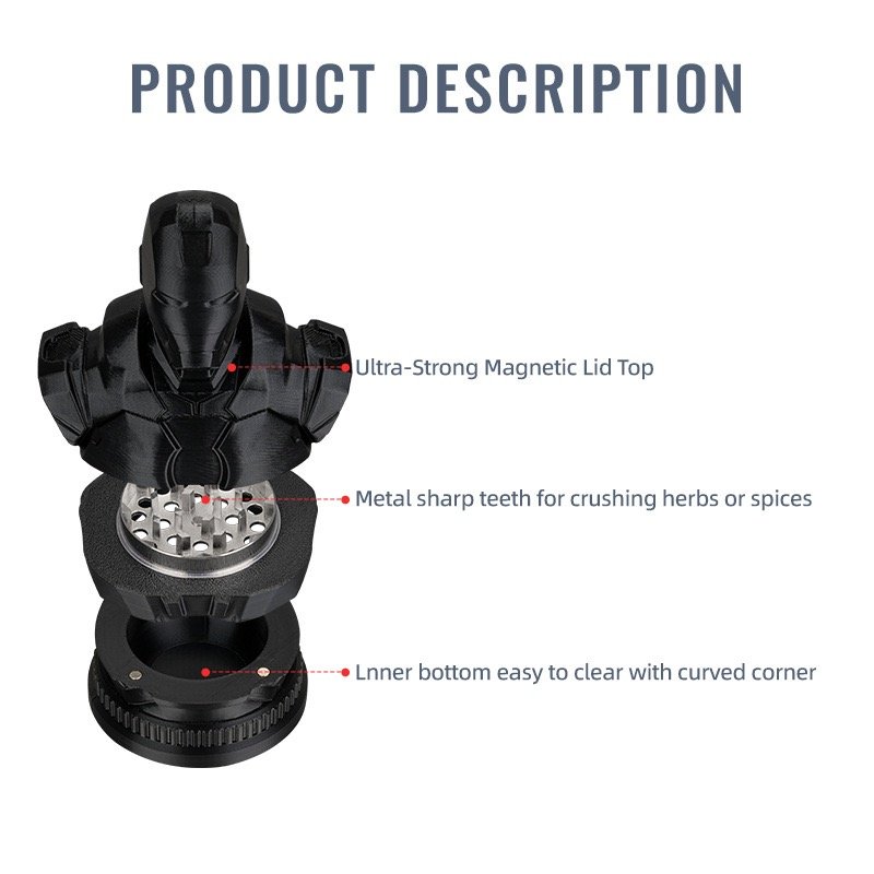 iron warrior grinder metal 3d print novelty herb grinder