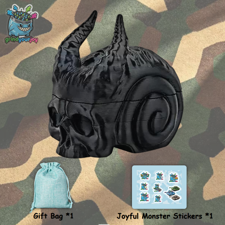 3d skull demon grinder 3d pint cool metal herb grinder