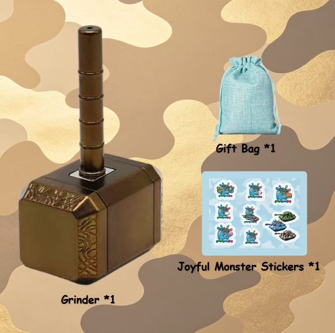 viking hammer grinder 3 colors herb grinder & pipe 2 in 1