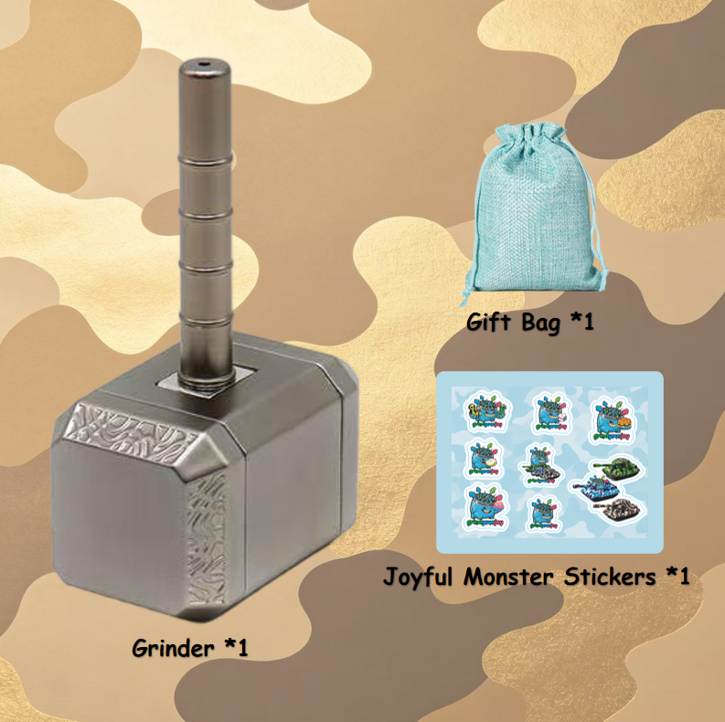 viking hammer grinder 3 colors herb grinder & pipe 2 in 1