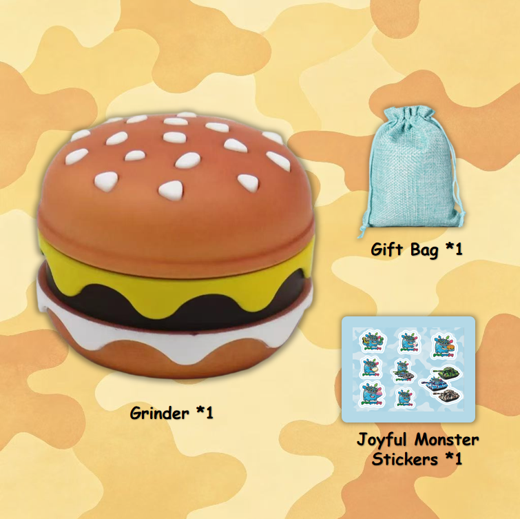 cute burger grinder choose your fav flavor novelty burger crusher herb grinder