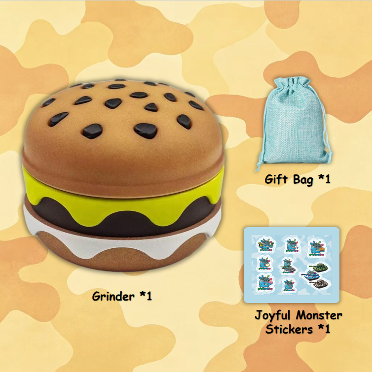 cute burger grinder choose your fav flavor novelty burger crusher herb grinder