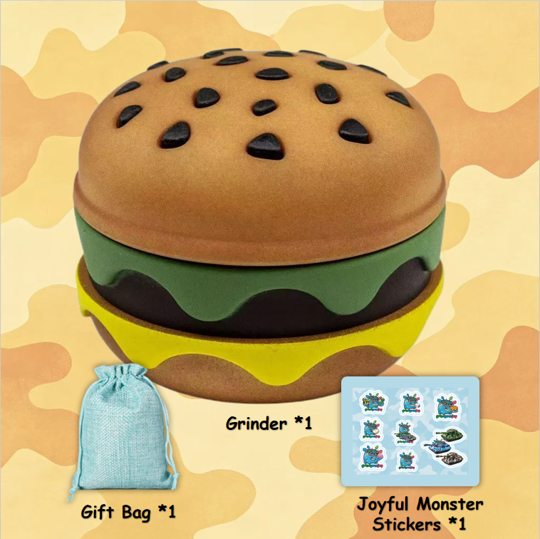 cute burger grinder choose your fav flavor novelty burger crusher herb grinder