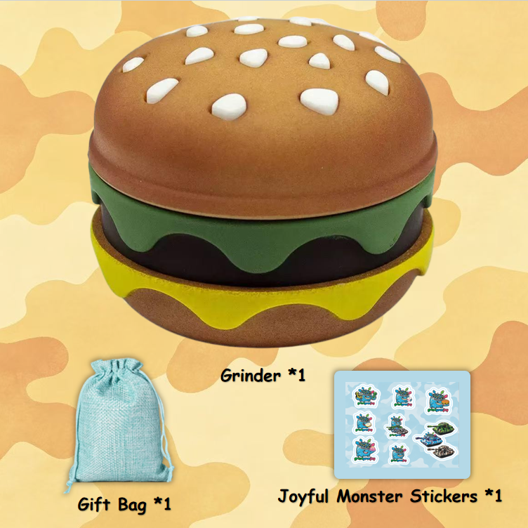 cute burger grinder choose your fav flavor novelty burger crusher herb grinder