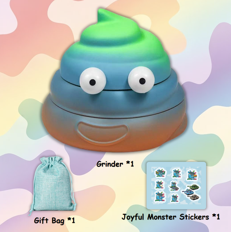 rainbow poop emoji grinder 6 colors novelty herb grinder