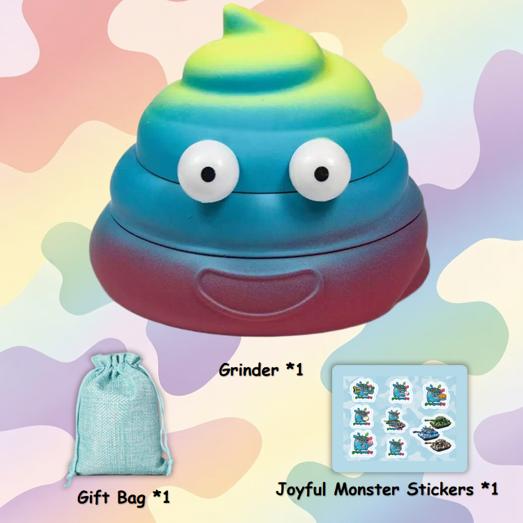 rainbow poop emoji grinder 6 colors novelty herb grinder