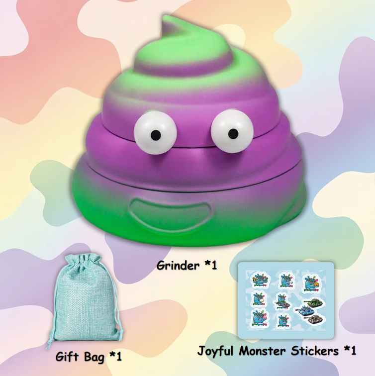 rainbow poop emoji grinder 6 colors novelty herb grinder