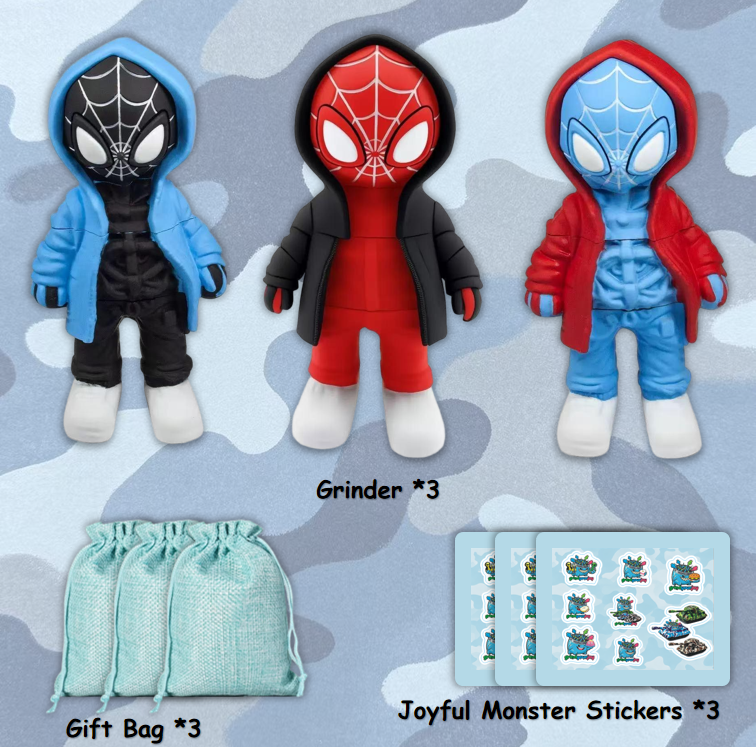 spider grinder 3 colors warrior streetwear collectible herb crusher