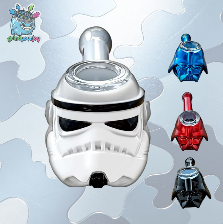 galaxy warrior helmet pipe — 4 colors | metal novelty collectible
