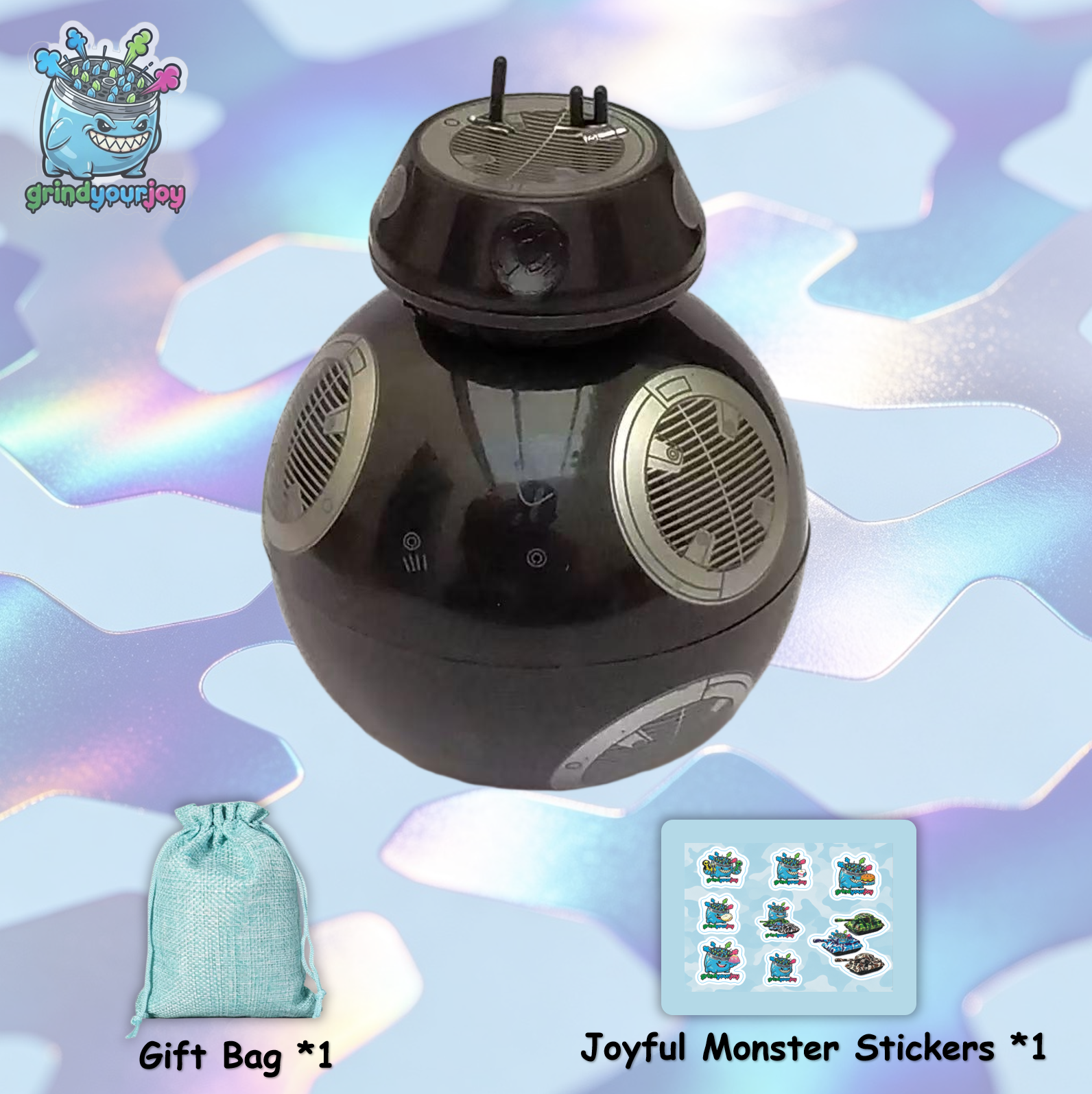 alien robot grinder cute as gift novelty herb grinder