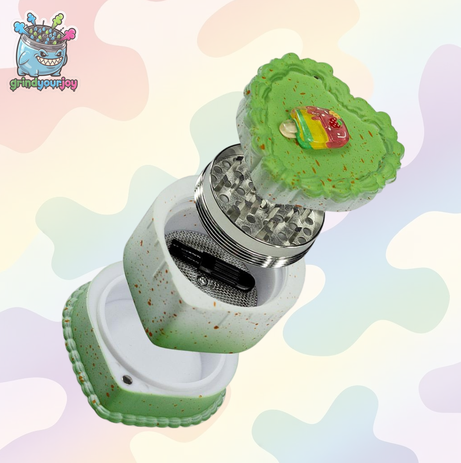 heart cake grinder muliti colors cute lovely cake shaped grinder