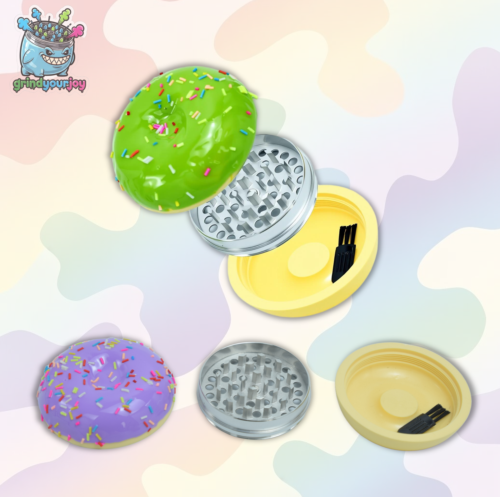 donut grinder cute lovely herb grinder portable crusher
