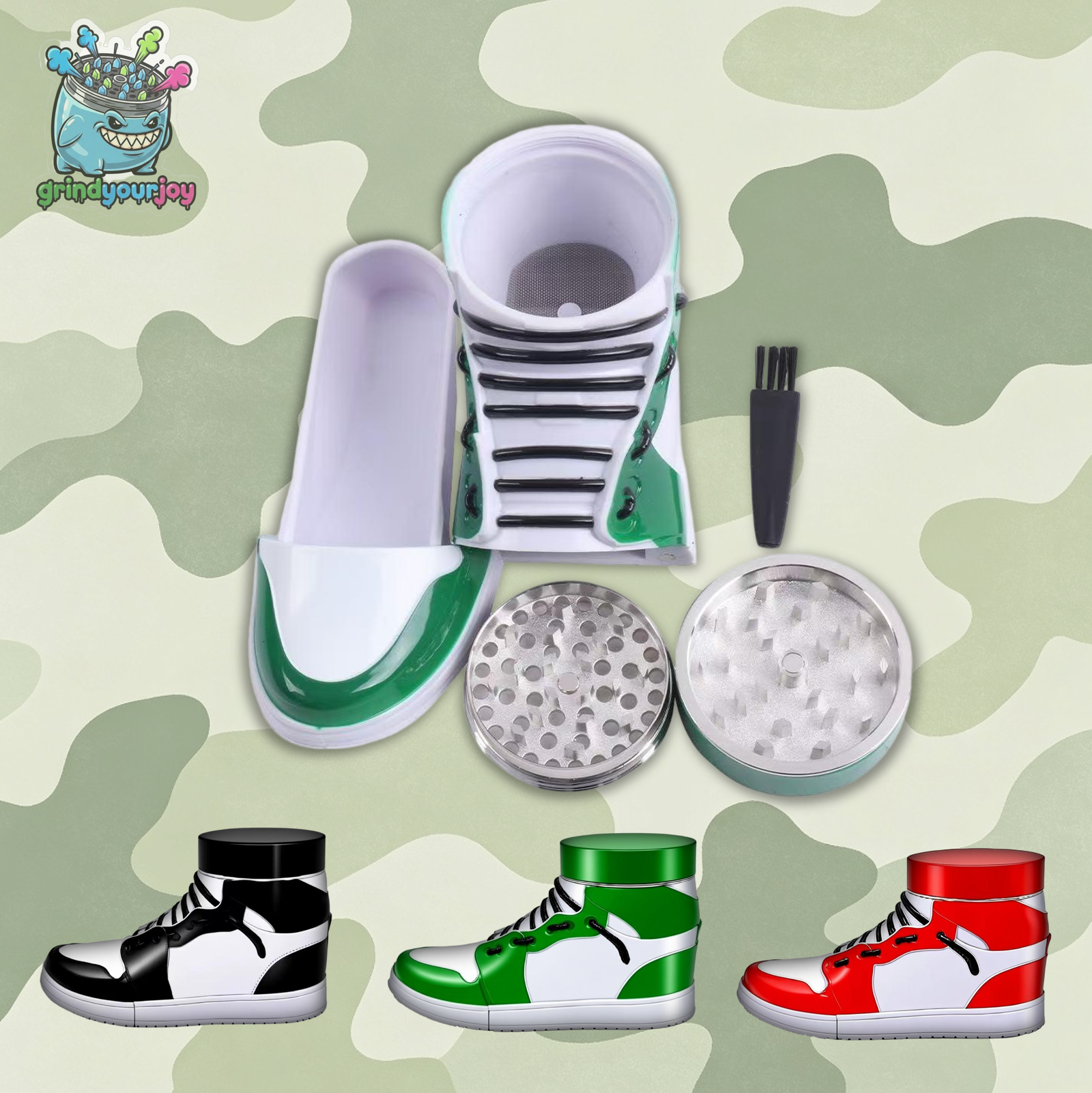 trainer sneaker grinder 3 colors novelty kick shoes shaped crusher herb grinder
