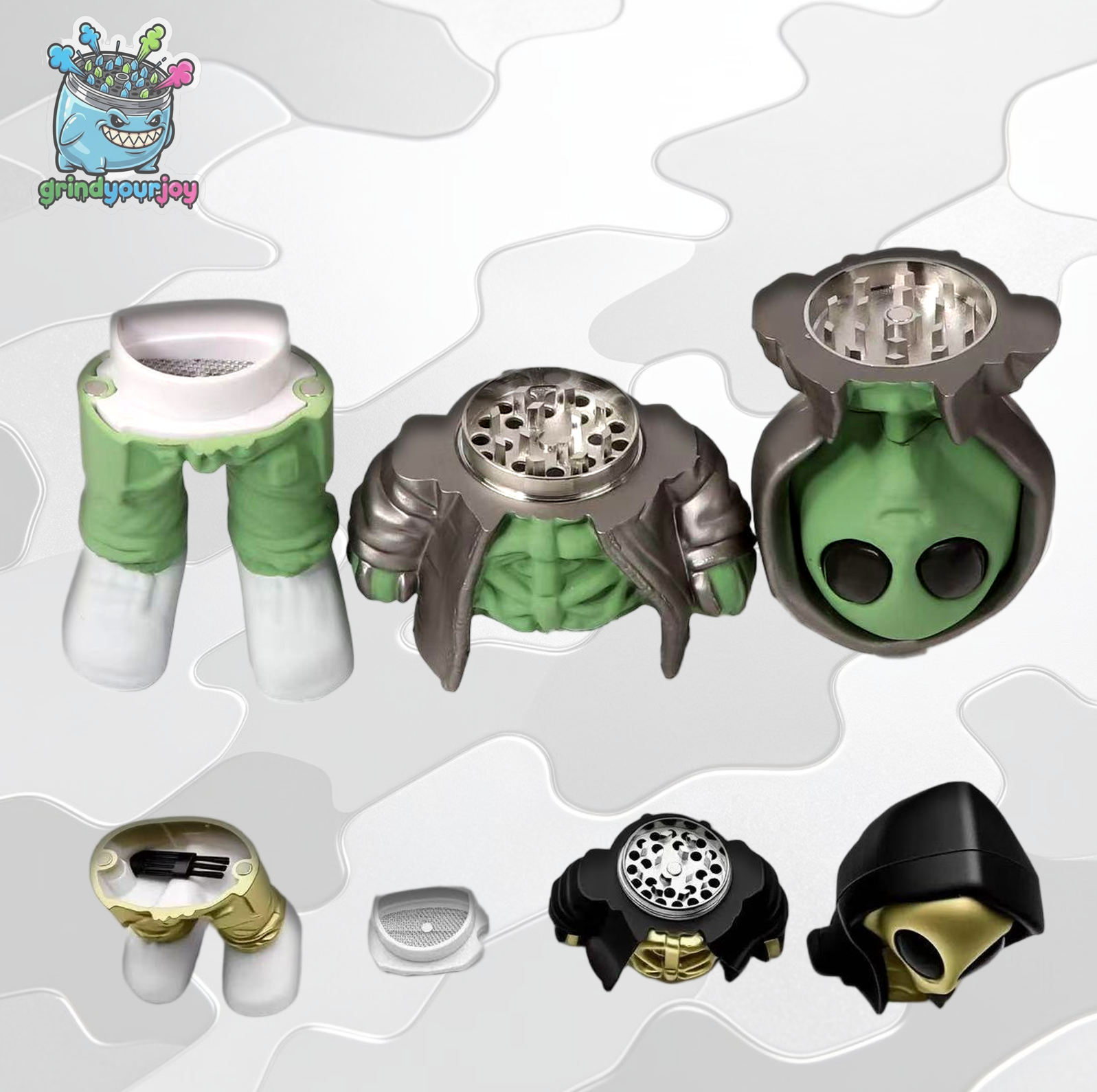 alien grinder 3 colors streetwear collectible figurines herb grinder
