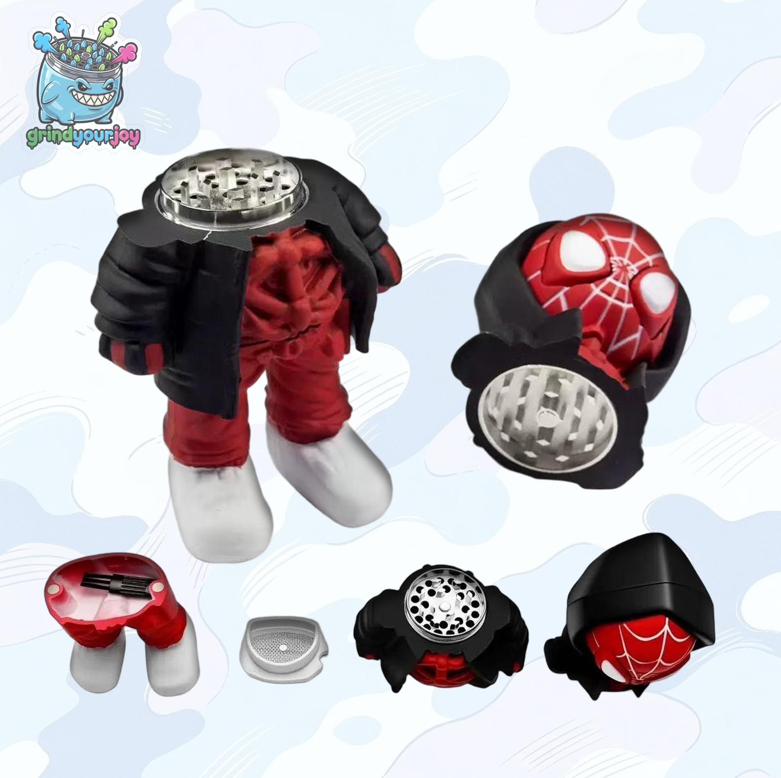 spider grinder 3 colors warrior streetwear collectible herb crusher