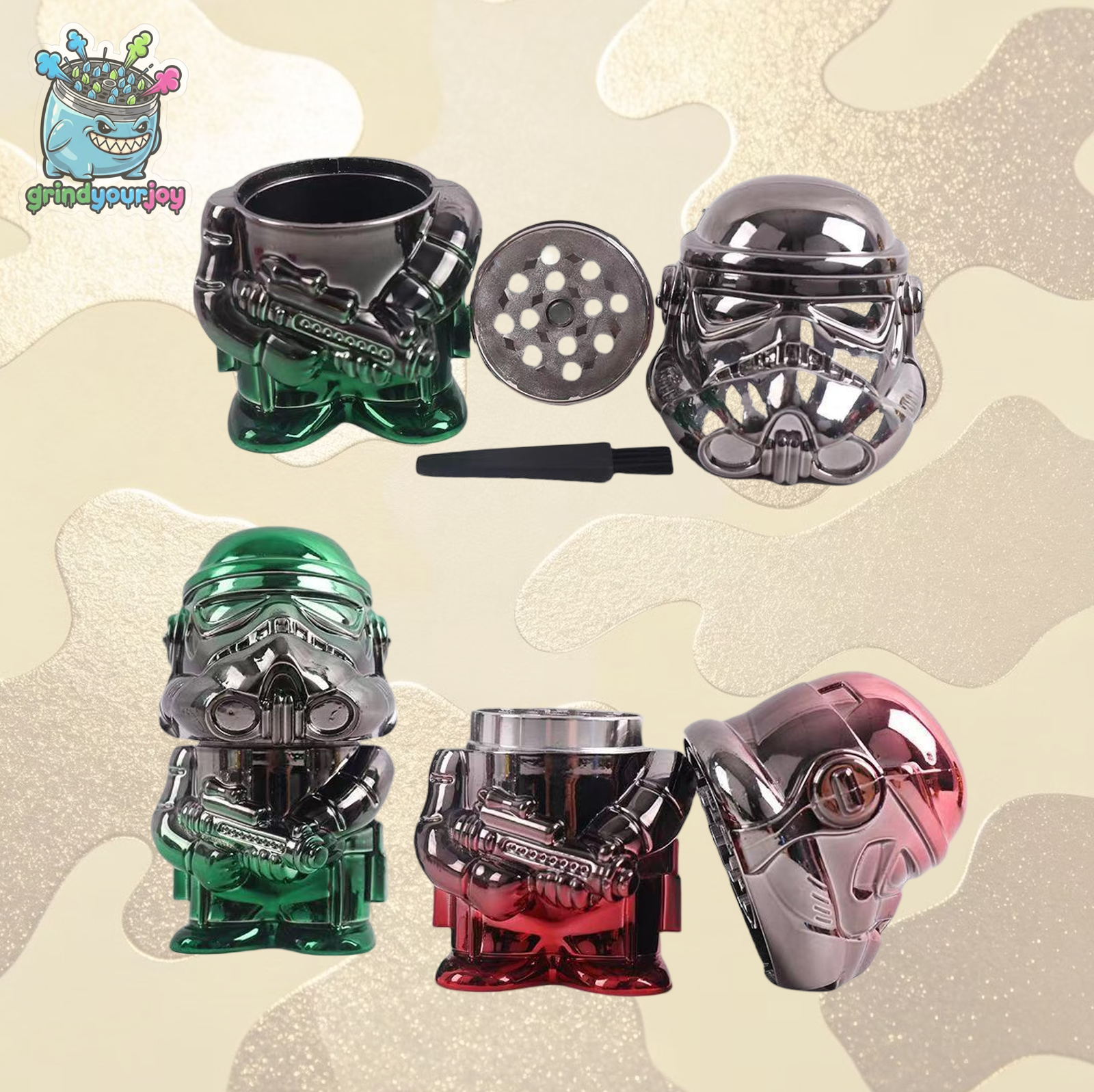 laser warrior grinder multi colors cool novelty herb grinder