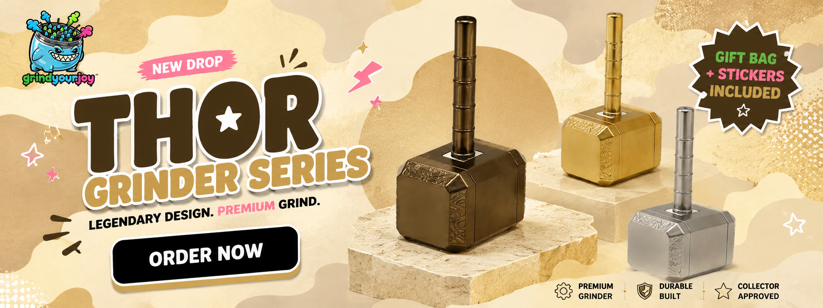 GrindYourJoy Tank Drop Series hero banner