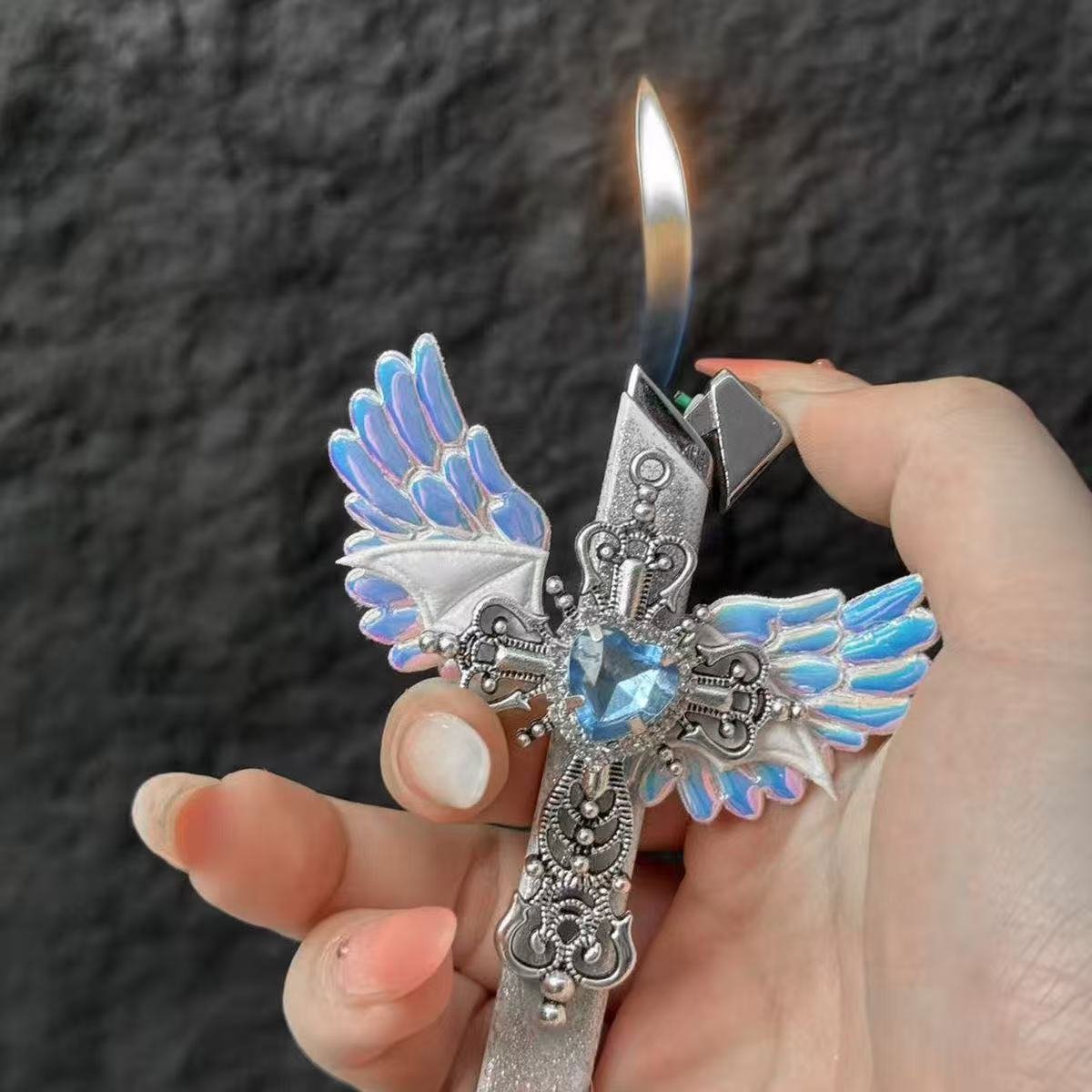 angel wings lighter handmade