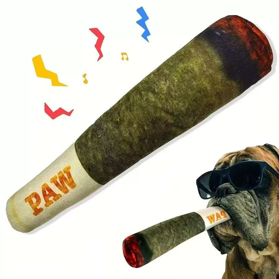 Cute Cigar Shaped Voice Toy For Dog