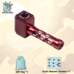 Premium Hammer Style Pipe - Aluminium Alloy Texture With Glass Bowl