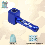 Premium Hammer Style Pipe - Aluminium Alloy Texture With Glass Bowl