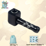 Premium Hammer Style Pipe - Aluminium Alloy Texture With Glass Bowl