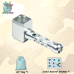 Premium Hammer Style Pipe - Aluminium Alloy Texture With Glass Bowl