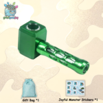 Premium Hammer Style Pipe - Aluminium Alloy Texture With Glass Bowl